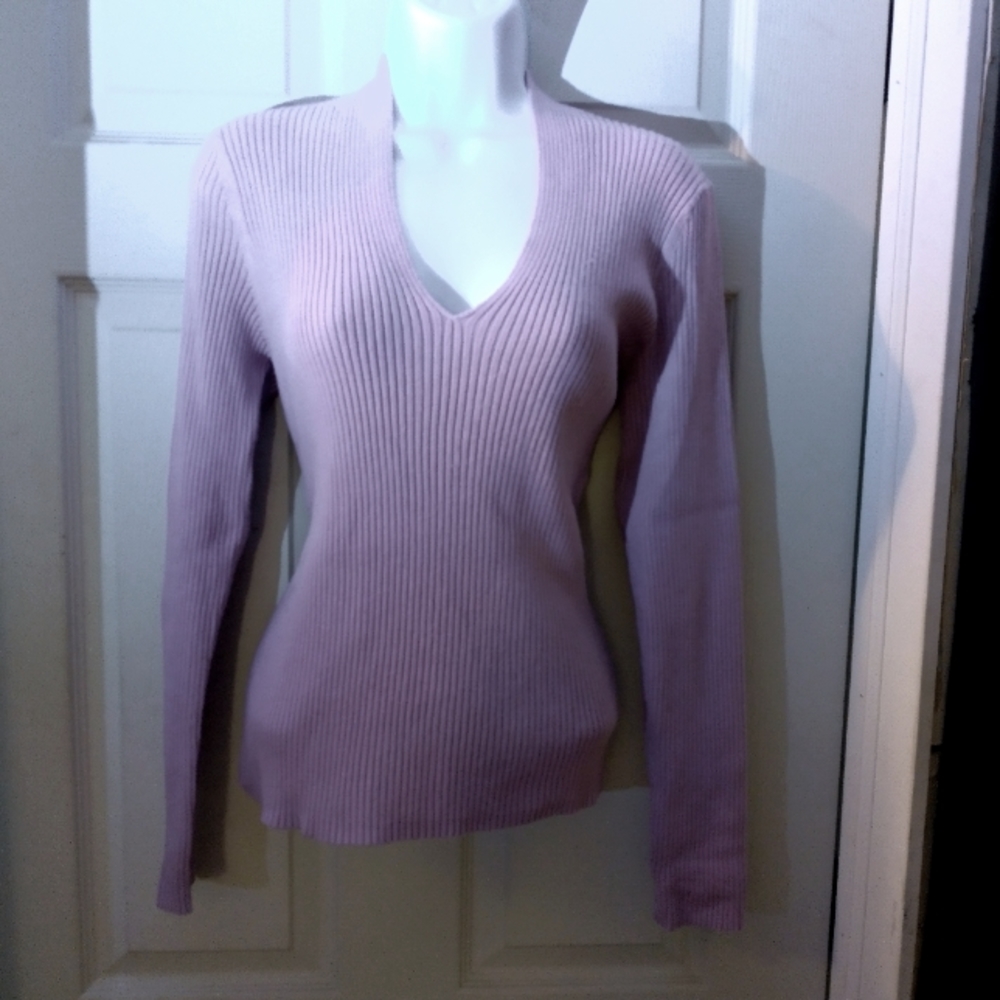 Lavender Ribbed-Knit top